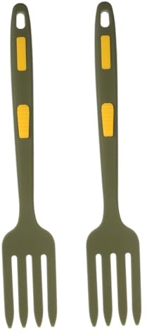 MUELODSIC Forchette in Silicone Riutilizzabili 2 Pezzi, Forchette Da Pranzo Ergonomiche Multifunzione Per Uso Domestico, Accessori Cucina Sicuri e Pratici Per Famiglie e Ristoranti