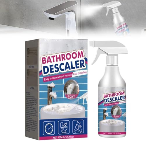 2026 Nuevo Limpiador de Baño Extra Fuerte, Limpiador Multifuncional para Cabina de Ducha, Eliminador de Manchas para Manchas Resistentes, Limpiador de Cal para Ducha, Limpiador para Cristal (1)