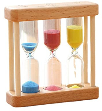 Wooden Sand Timer 3 in 1 Hourglass Timer Mini Hourglass Clock for Tooth Brushing Cooking Style1 toothbrush sand