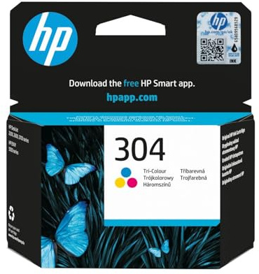 HP 304 Tri-Color Original Ink Cartridge, N9K05AE