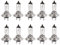10 lampadine 12 V 55 W H7 4300 K luce bianca brillante lampada alogena per auto con lampadine H7 (10 pezzi)