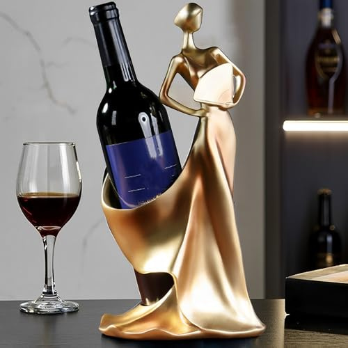 MZSX Casiers à Vin Porte Bouteille Porte Comptoir et Support Table à Manger Ornements de Pièce Maîtresse, Casier à Vin Range, Stockage Armoire Décoration Intérieure Cadeaux pour Les Amis Noël