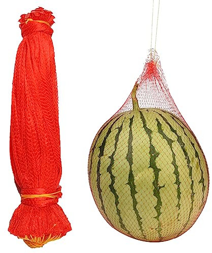 Bohue Melon Hammock Cradle Watermelon Net Fruit Support Hanging Bags Storage Bag Garden Supplies Nylon Net for Watermelon Cantaloupe (50)
