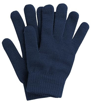 Doovid Knit Gloves Adult Magic Gloves for Women Men Stretch Warm Gloves Knitted Full Finger Gloves Navy Blue