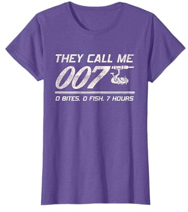 4anglers Fisherman Joke Dad - They Call Me 007 - Funny Fishing Humor T-Shirt
