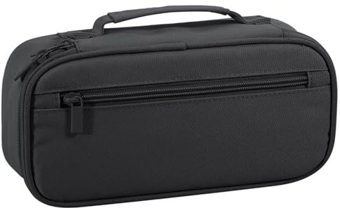 Betarami Federmäppchen Federtaschen Mäppchen Etui Stifte 5 Fach, Federtasche große Kapazität Federmappe,Teenager Erwachsene Schlamppermäppchen, Pencil Case mit Tragegriff für Schule,Büro, Schwarz