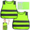 JRSHIRLEYLTD 2 gilet di sicurezza per bambini con adesivi riflettenti, gilet di sicurezza, giubbotto catarifrangente, per auto, protezione stradale, ragazzi e ragazze, gilet di avvertimento per