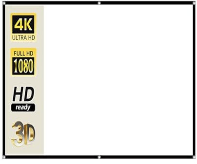 Telo Proiettore, Schermo di proiezione pieghevole portatile ad alta densità con rapporto 16:9 Proiettore 1080P 3D 4K HD Film 60 72 84 92 100 120 150 pollici per Teatro Domestico, il Cinema All'aperto(