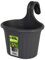 Tildenet Gardenware Maceta colgante de balcón individual con gancho incorporado, 22 cm de ancho 18 cm de alto 16 cm de alto, FBHS20, negro