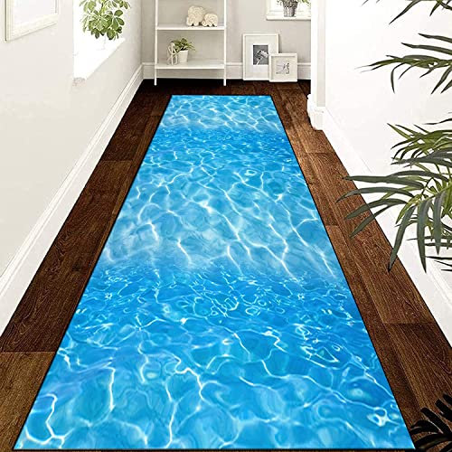 Siunwdiy Teppich Läufer Flur rutschfest,3D Holzmaserung Korridor Teppichläufer Waschbar Modern Küche Schlafzimmer Wohnzimmer Läufer Teppich Breite 60Cm/ 80Cm,A13,60x200cm/2ftx6.6ft