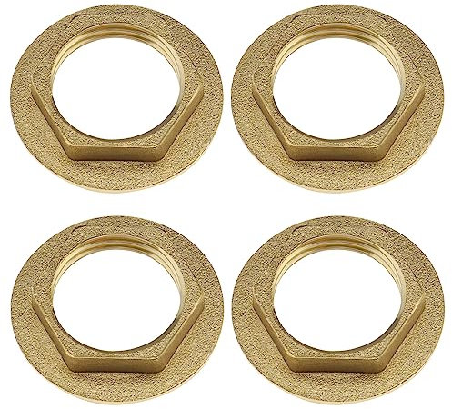 The Lord of the Tools 4pcs 1/2 pouce BSP Écrou Arrière à Bride Robinet en Laiton Écrou de Raccord de Plomberie pour Robinets de Lavabo Salle de Bain Raccords de Plomberie Accessoires Matériel