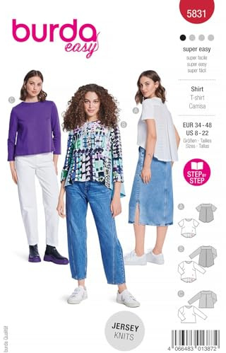 Burda Schnittmuster, 5831, Shirt [Damen, Gr. 34-48], Level 1 super easy