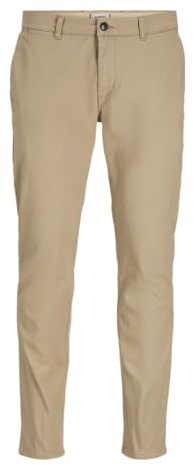 JJ REBEL Men's Jrebmichael Slim Sharp Noos Chino Trousers, Crockery, 31 W/36 L