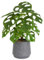 LUWENER Artificial Plant in Pot,14 Potted Fake Monstera Plant with stones Decor,Faux green Plant for Living Room office Home Decoration（Monstera）