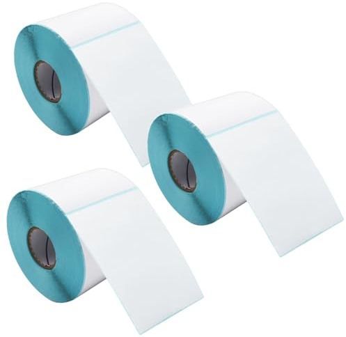 Etiquetas Térmicas Adhesivas 4x6 pulgadas (100x150mm),3 Rollo de 1500 Etiquetas, Rollos para Impresoras Térmicas para Envíos, Paquetes y Almacenaje – Compatibles con Zebra (3)