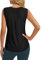 Dawnrole Damen Sport Top Ärmelloses Tennis Fitness Shirt Damen Leichte Yoga Sport Oberteile