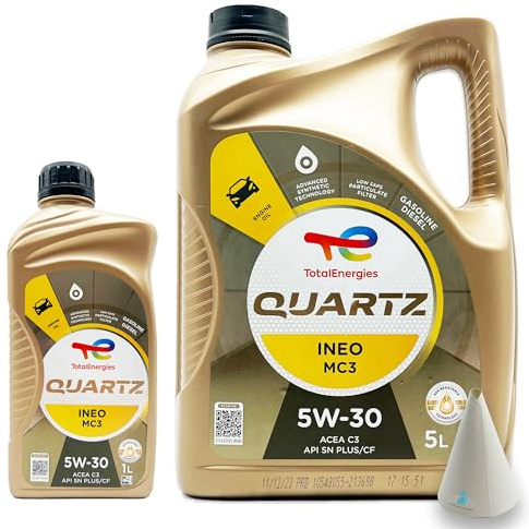 Total Quartz Ineo MC3 | 5W-30 | 5 L | kompatibel mit | MB 229.51 | 229.52 | BMW LL-04 | OV 040 1547 - D30 | OV 040 1547 - G30 | 5 Liter | mit Trichter |