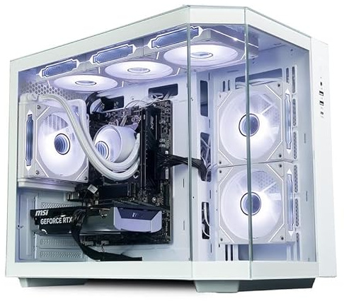 ionz Gaming PC - Desktop Computer, Ryzen 7 5800X, NVIDIA RTX 5060 Ti, 16GB RAM, 1TB NVMe SSD, 600W 80+ PSU, WiFi, Windows 11, Apex White