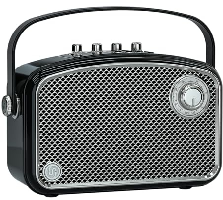 SUPNIU Bluetooth Speaker 120W Peak Powerful HiFi Loud Sound with Deep Bass, Dual DSP Chips, Bass/Treble controls, Vintage Decor Portable Wireless Boombox Speakers Ideal Gift for Party Camping Backyard