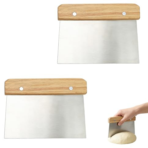2 pezzi Raschietto in acciaio inox, tagliapasta da forno, raschietto, spatola da pasticceria, spatola per pizza, raccogli verdure, cucina, raschietto per pizza, pasticceria, pasta