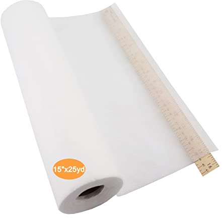 New brothread No Show Mesh Machine Embroidery Stabilizer Backing 15 x25Yd (38cmx23M) roll - Light Weight 50gm (1.8oz) - Cut into Variable Sizes for Machine Embroidery and Hand Sewing