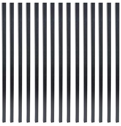 Myard 29 Inches Estate Square Aluminum Deck Balusters Furniture for Decking Railing Patio Fence, Modern Look (25-Pack, Matte Black)