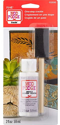 Mod Podge Crackle Medium, 2 fl oz Premium Acrylic Sealer with Brush, Perfect for Easy to Apply DIY Arts and Crafts, CS25382, Clear