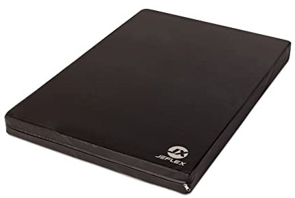 Jeflex - schwarz graue Turnmatte & Weichbodenmatte 100 x 70 x 8 cm MADE IN GERMANY/Gymnastikmatte tragbar/platzsparende Fitnessmatte & Yogamatte/Spielmatte für Kinderzimmer