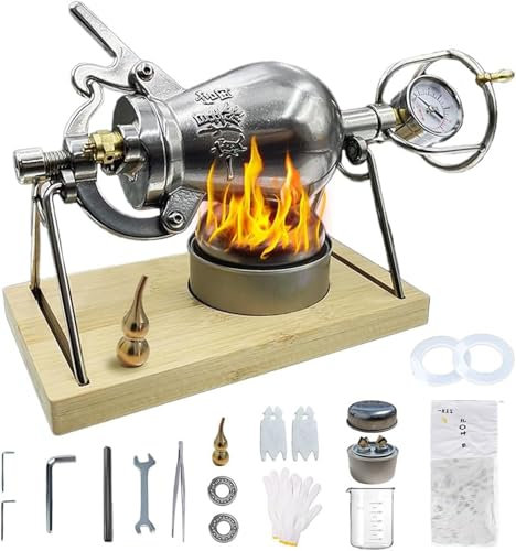 MáQuina Palomitas MaíZ Manual, MáQuina Tradicional China Hacer Palomitas MaíZ, Mini Olla Acero Inoxidable Palomitas MaíZ, PequeñO CañóN Palomitas MaíZ para Reuniones Familiares(260ml)