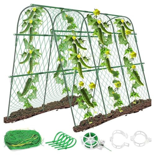 Supporto Per Piante Rampicanti,160 * 120cm Traliccio a u In Metallo-Plastica,Adatto Per Verdure,Fiori,Frutta,Traliccio Di Supporto Per Piante Da Giardino All'Aperto(Forma a u,Colore Verde)