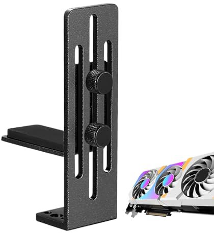 Video Card Support, L Shaped Brace Holder, 1.46x3.27in Portable High Strength Design, Adjustable and Easy Install for Adults, Dorm, Home, Workplace, PC Gamings Setup