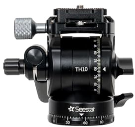 ZWO Seestar Tripod Head TH10 EQ Wedge for Seestar Smart Telescope, Fluid Tripod Head for Equatorial Mode, 360° Pan & ±90° Tilt, Compatible with DSLR, Mirrorless & Video Cameras