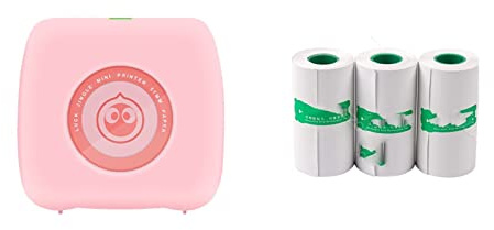 fotoprinter， Mini fickskrivare multifunktionell fotobild sedelskrivare etikettskrivare lägg till 3 vita lappar(PK 3White Note)