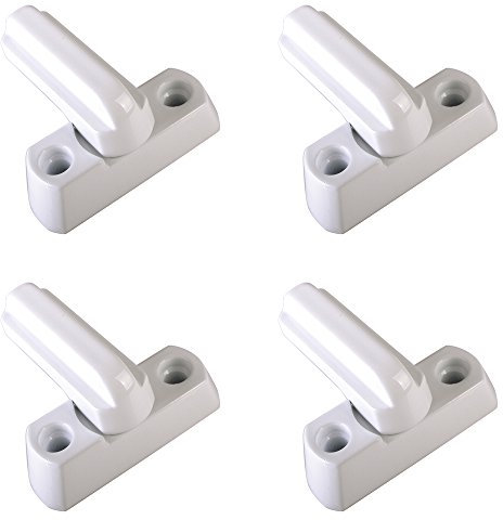 Juego de bloqueadores de marco, tornillos de montaje, bloqueador de puerta o ventana de PVC y uPVC, brazo de alta seguridad, color blanco, juego de 4 u 8 unidades, de la marca Reelva Talla:Pack of 8