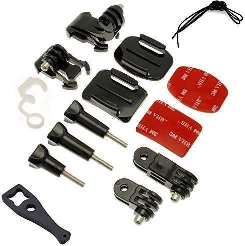 micros2u Action Camera 14 Piece Grab Bag Accessories Mount Kit. Compatible with Gopro Hero 13,12, 11, 10, 9, 8, 7, 6, 5, 4, 3, Mini, Max, Osmo, Apeman + Other Action Cameras