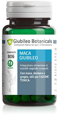 Integratore 100% Naturale con MACA, e DAMIANA, Utili per la funzione delle vie urinarie,e con GINKO- Azione Tonica e di sostegno - 50 capsule