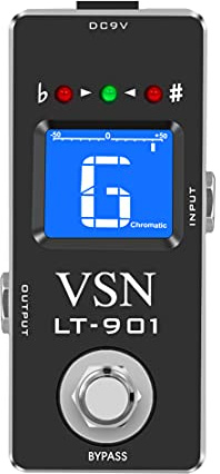 VSN Tuner Pedal,Chromatic Guitar Tuner Pedal Fast and Accuate Tuner for High Precision ± 1 Cent with Pitch Indicator for Electric Guitar and Bass True Bypass Tuning apparatus for musical instruments
