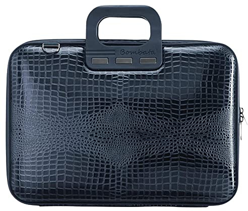 Bombata Shiny Cocco – 33 cm st. väska herr – PC-väska med axelrem – konstläder, blå