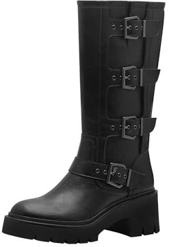 Tamaris Damen Langschaft-Stiefel Vegan; BLACK, EU 37