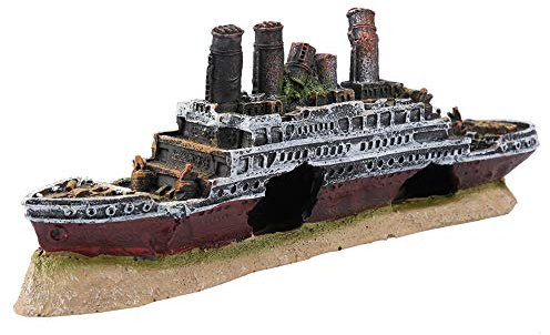 Yctze Titanic Lost Wrecked Boat Ship Aquarium Dekoration Ornament Wrack Ornamente Slocme Aquarium Titanic Shipwreck Aquarium Dekorationen Kleines Piratenschiff Ornamente Wrack Kreative