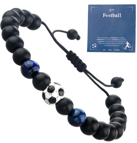 Fußball Armband Jungen,Fußball Armband Kinder Jungen,Geschenk Fussball Junge Mädchen und Jungen,5 6 7 8 9 10 11 12 Jahre Geburtstagsgeschenk,für Erwachsene Teenager Abschluss Weihnachten