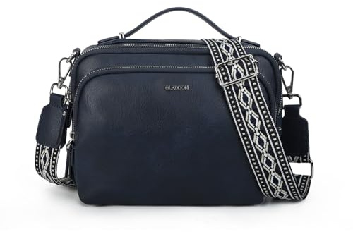 Gladdon Borsa a Tracolla da Donna con 3 Scomparti Capienti, Cinghie Regolabili e Rimovibili in Tessuto Jacquard alla Moda