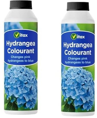 Vitax Hydrangea Colourant – Transform Pink Hydrangeas to Blue, Ideal for Acid Soil, Easy-to-Use for Indoor & Outdoor Plants, 2 Pack (500g)