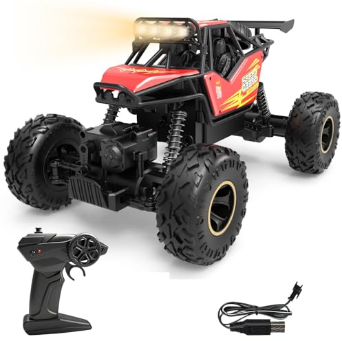 DEERC Remote Control Car 1:14 Scale 4WD Rock Crawler Off Road RC Truck