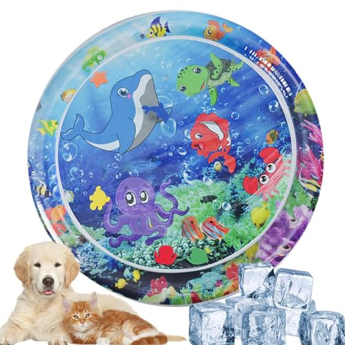 Mat D'eau Du Temps Du Ventre - Tapis De Jeu De Capteur D'eau Premium - Portable, Fuite, Centre D'activité Et Tapis De Jeu De Jouets Sensoriel Pour Les Nourrissons Et Les Tout-petits 3 Mois Et Plus ...