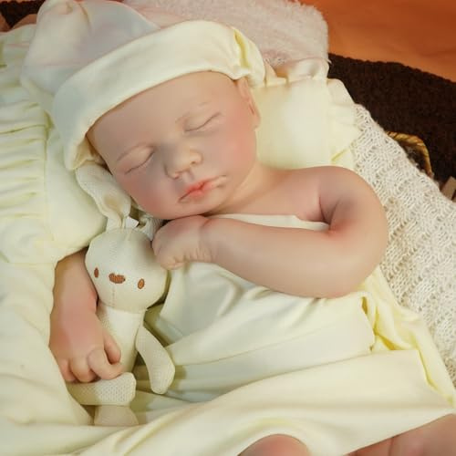 YaLuoQian Reborn baby helsilikon pojke 47 cm realistisk reborn babydockor nyfödda silikondockor
