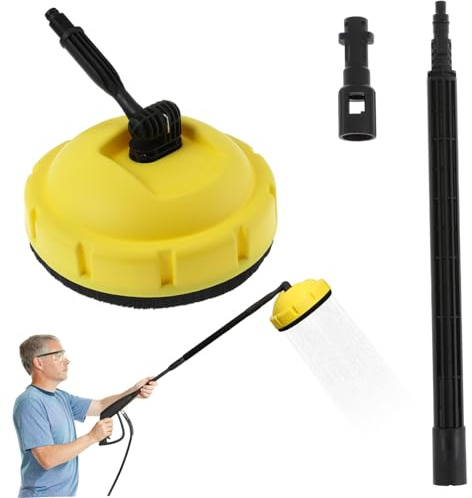 TOYANDONA Limpiadora Hidrolavadora Rotativa para Automóviles, Agua a Presión con Mango Largo, Boquilla Giratoria para Limpieza De Garajes y Patios, Herramienta Extensible para Uso Doméstico