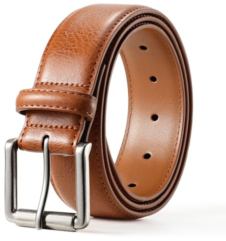 BELTROAD Läderbälte herr, bälte herr split läder 40 mm brett, herrbälte för arbetsbyxor jeans gåvor svart eller brunt