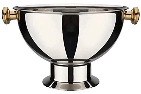 DANNMPX Secchiello Ghiaccio Secchiello per Ghiaccio in Acciaio Inox Refrigerato per Vino per Champagne per Bar Raffreddatore