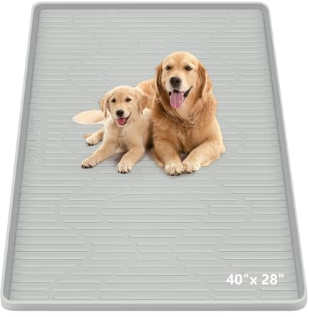 Bartuke Tappetino per toilette per cani, 101 x 71 cm, in silicone, riutilizzabile, tappetino per addestramento per cuccioli, antiscivolo, a prova di perdite, protezione per pavimenti interni